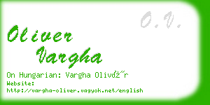 oliver vargha business card